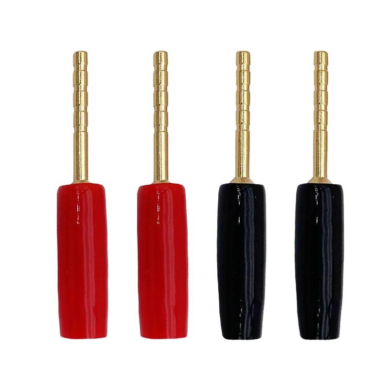 4/10Pcs 2mm Banana Plug Curved Pin Screw Sock Male Banana Plugs Audio Speaker Adapter Connector