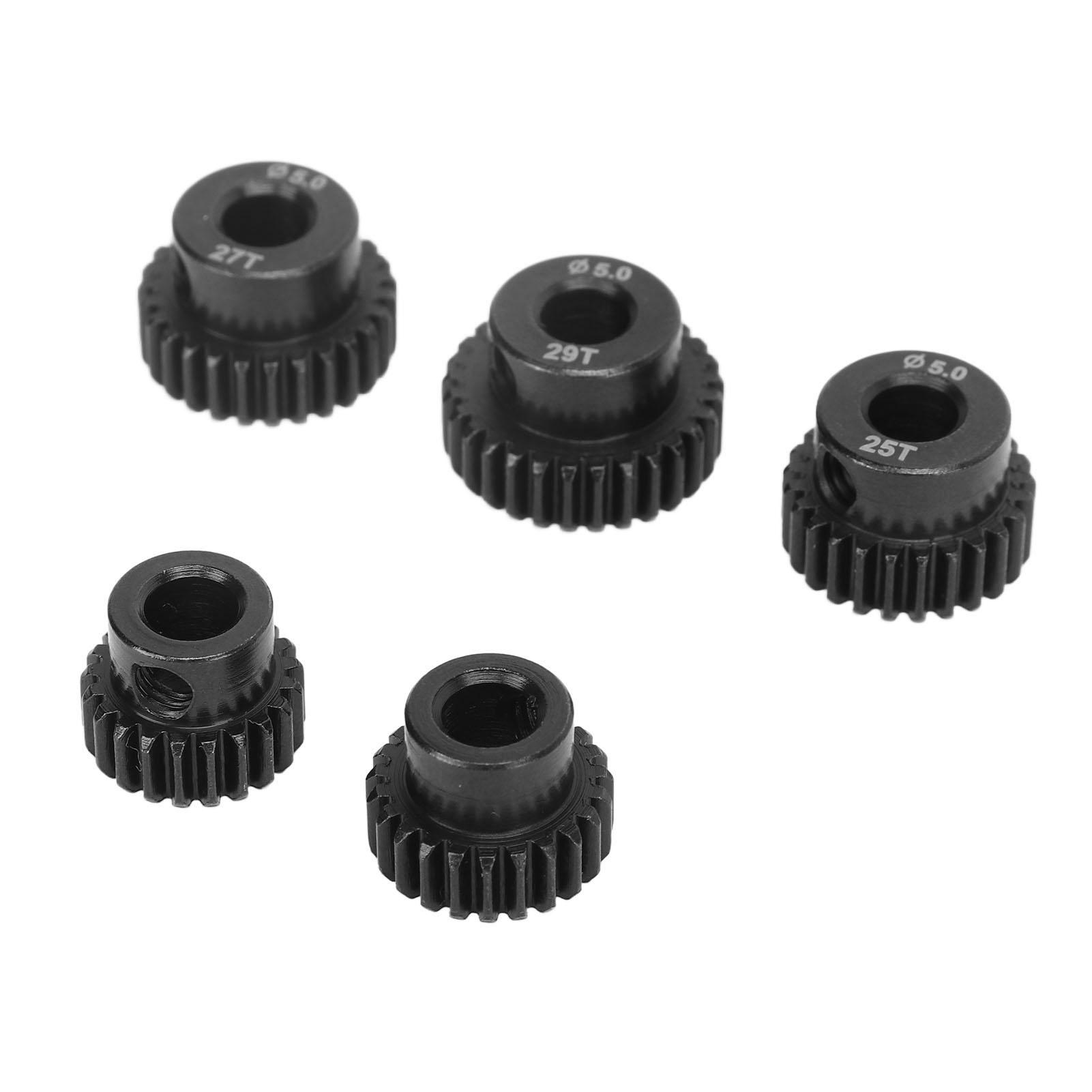 

48DP Pinion Gear Set 5.0mm Chrome Molybdenum Alloy Steel 21T 23T 25T 27T 29T RC Motor Gear for
