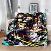 3D Cartoon Jojo's Bizarre Adventure Anime Blanket,Soft Throw Blanket for Home Bedroom Bed Sofa Travel Picnic Office Cover Kids