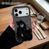 Phone Case: 2D flat, suitable for iPhone 18, 17, 16, 15, 14, 13, 12 Pro protective case, black and white anime girl, perfect Christmas and Halloween h
