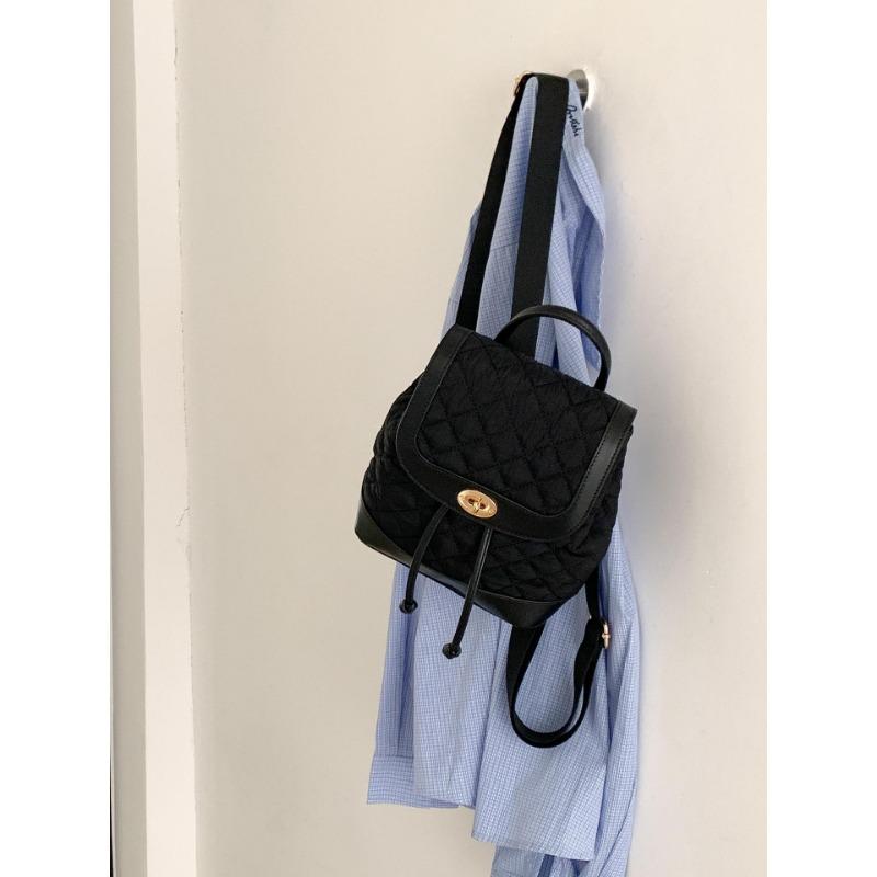 Vielseitiger Damenrucksack Design Sinn Nische Spleißen Leder Pendler Tasche Autolinie Rhombus kleiner Rucksack Damen