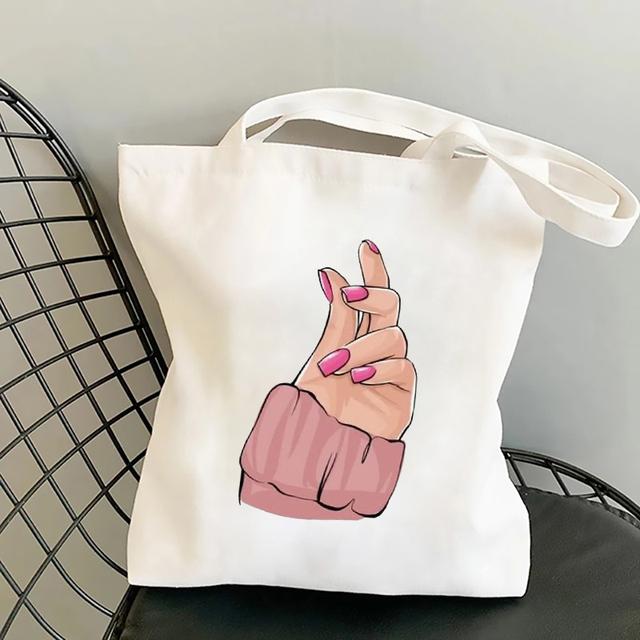 I Do Nail What Is Your Superpower Print Shopper Bag Women Harajuku Book Bag Fashion Large Foldable Shopping Bags Female Tote Bag