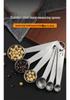 Stainless Steel Round Measuring Spoon Set for Coffee, Baking, and Milk Powder