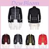 Sweet Dada Men's Medieval Palace Prince Steampunk Gothic Stand Collar Jacket