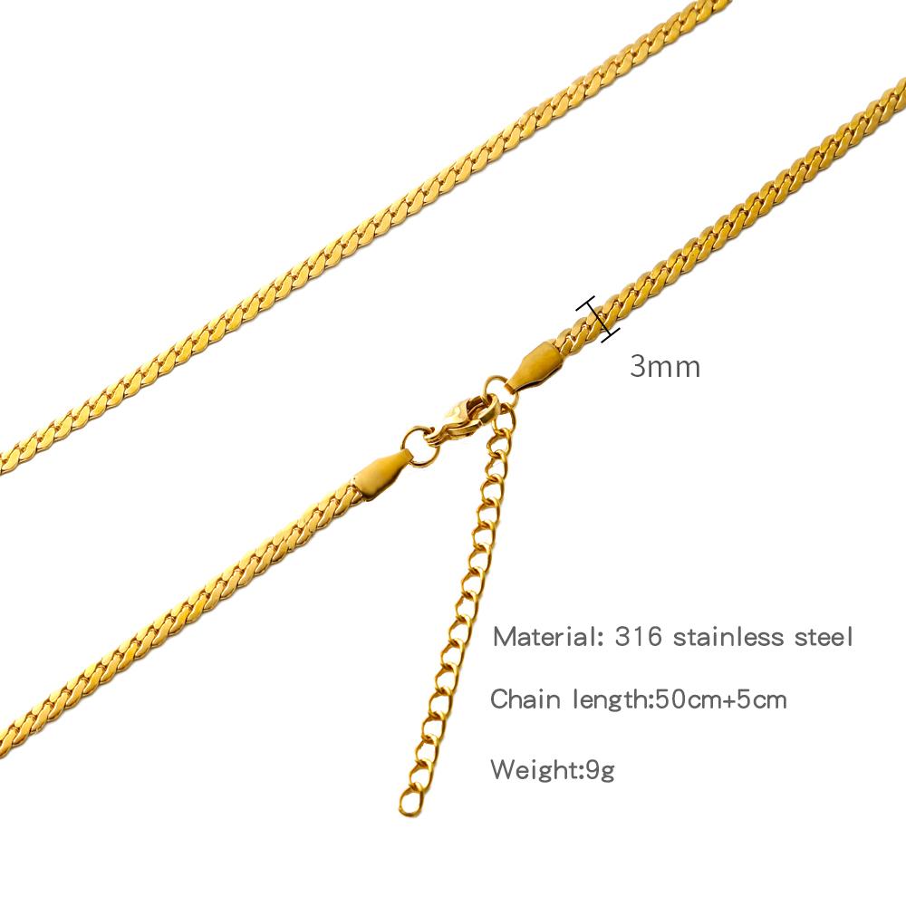 

HIYEE Ожерелье из нержавеющей стали в виде змеиного шара, палки, бусин в форме буквы О, веревочной цепочки, золотистого цвета, аксессуары для DIY as the picture-