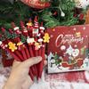 10Pcs Red Creative Christmas Snowman Shape Press Pen Cartoon Press Gel Pen Campus Design Gift Stationery Holiday Gift Novelty Stationery Teacher Party