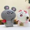 Mouse Plush Doll Flower Backpack Cartoon Stuffed Animal Decoration Ornament Gift