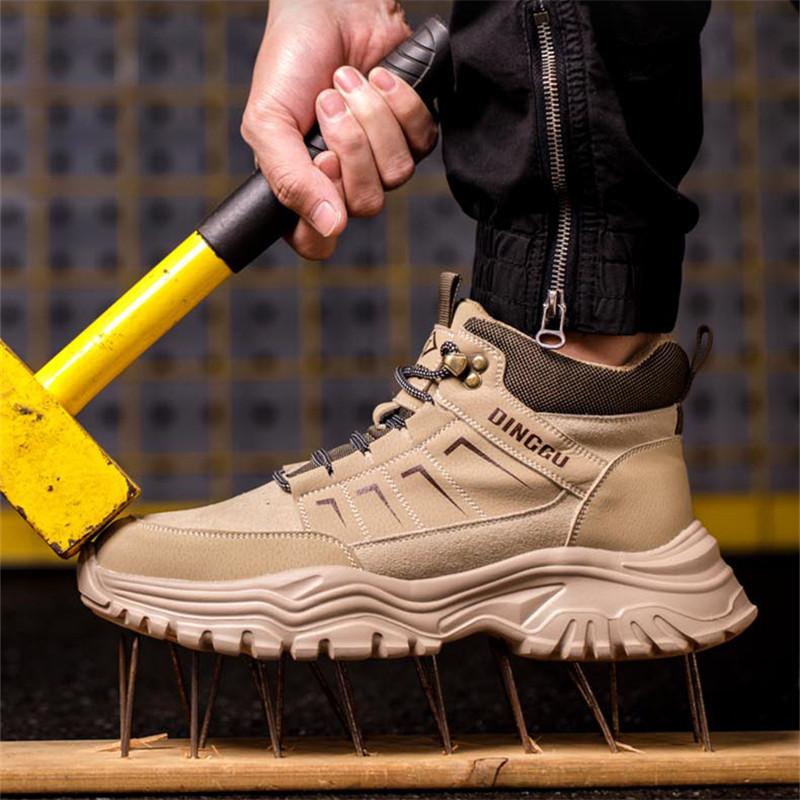 Lightweight Safety Shoes Men New Sneakers Steel toe shoes Puncture-Proof Work shoes Protection Boots Security Shoes Non-slip