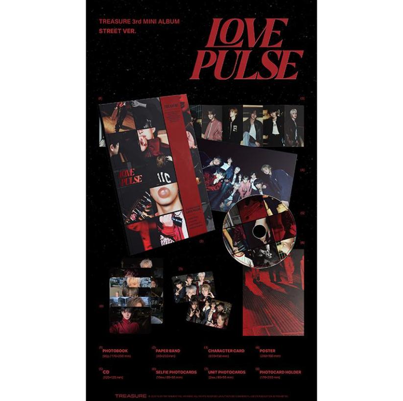 TREASURE 3. MINI-ALBUM [LOVE PULSE] STREET Version. – K-Pop Mini-Album