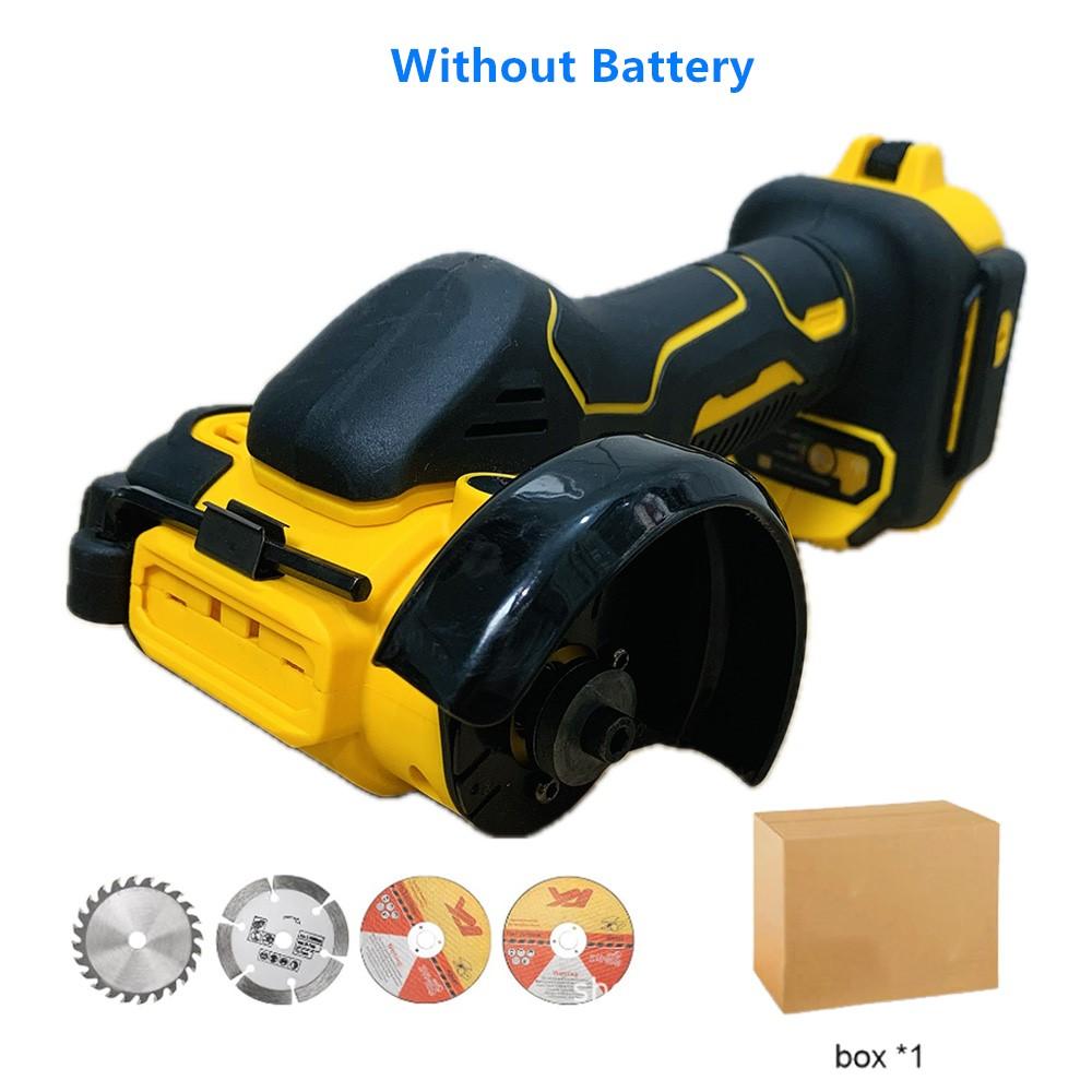 3 Inch Wireless Electric Mini Angle Grinder Grinding Cutting Polishing Machine Circular Saw Power Tool For DeWALT 20V Battery
