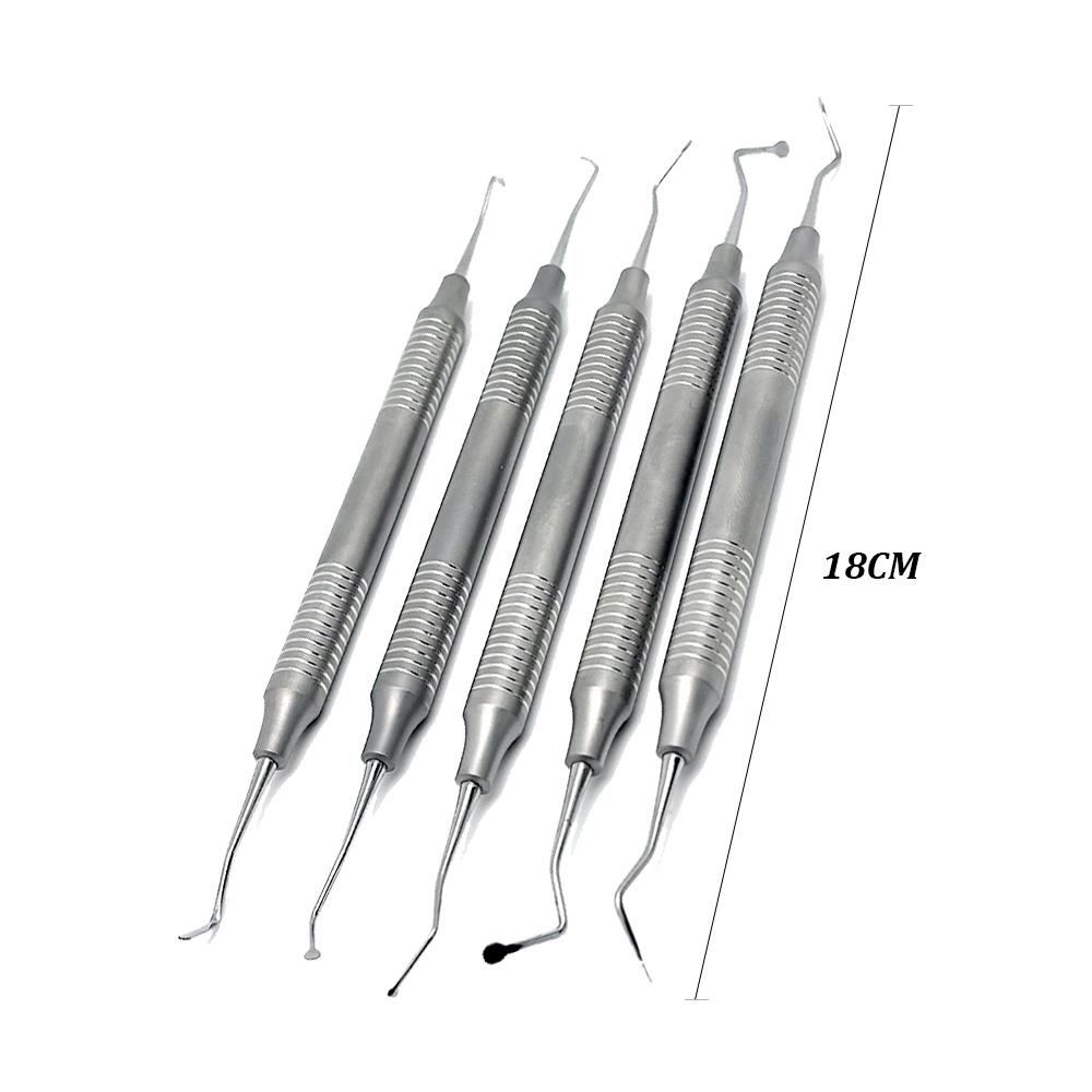 5 Stück Dental Zahnfleischretraktionsfaden-Packer Gezahnter Separator Picker Platzierungsinstrument Zahnarztwerkzeuge