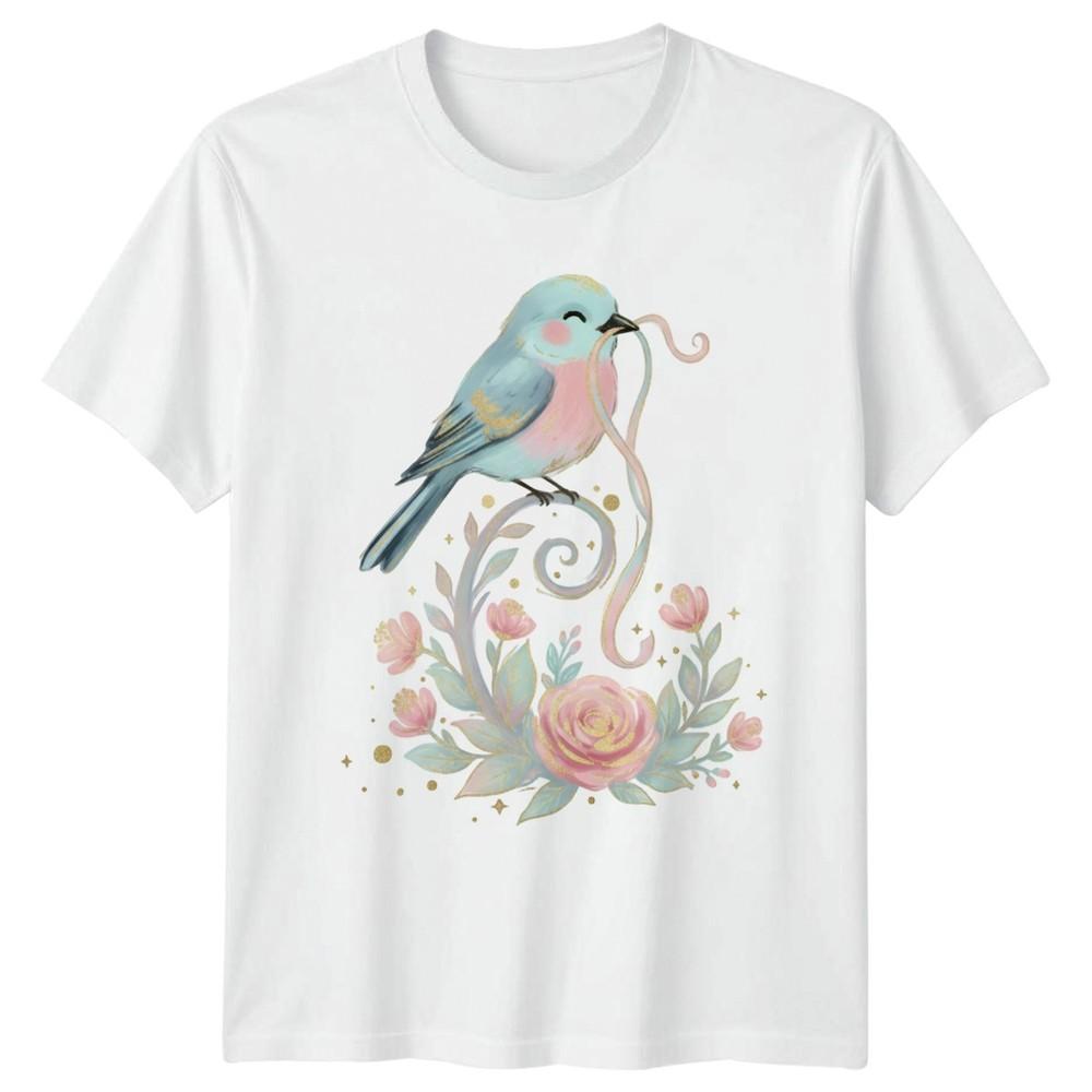 Whimsical Floral Bird TShirt Nature 2026 Gift For Him And Her S
