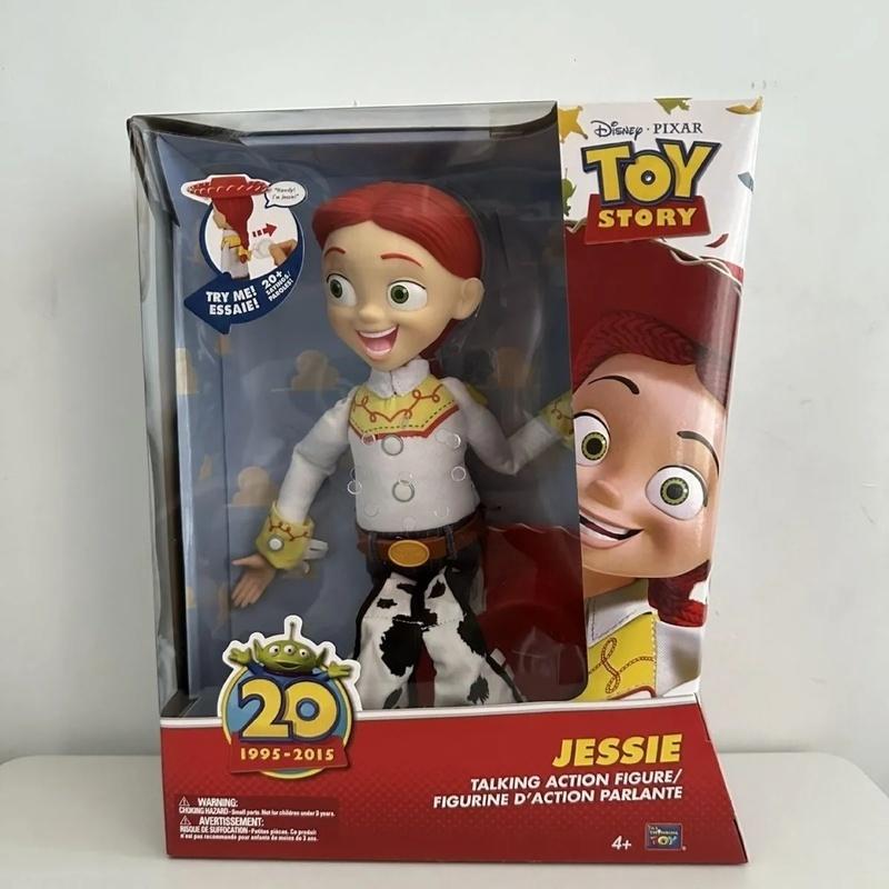 

Genuine Toy Story 20th Anniversary Woody & Jessie Talking Action Figures Desktop Ornament Doll Model Toy Collectible Gift