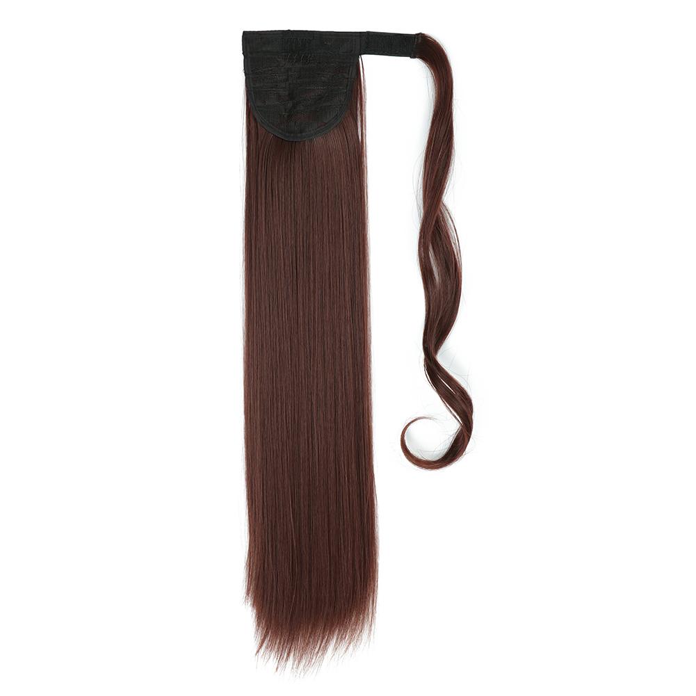 MISS WIG Women's Silky Straight Synthetic Clip In Drawstring Ponytail Hairpieces for Women Hair Extension