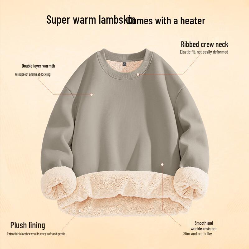 JEANSWEST LIFE Men's Sherpa Lined Pullover Hoodie