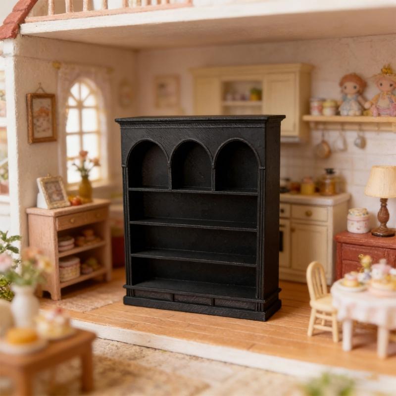 Multiuse Modern Display Shelf Model Figurine Miniature Furniture For 1:12 Scale Doll House Living Room Scene Settings