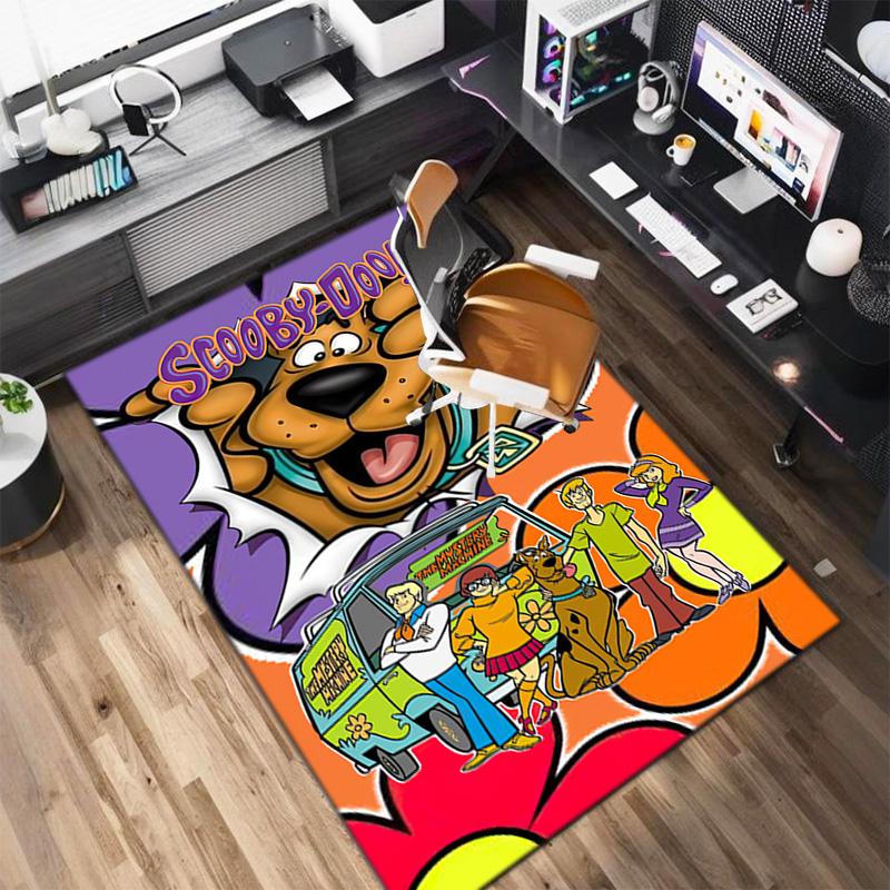 Halloween cartoon comedy adventure movie Scooby-Doo carpet is suitable for living room and bedroom doormats office balcony decorative carpet V14