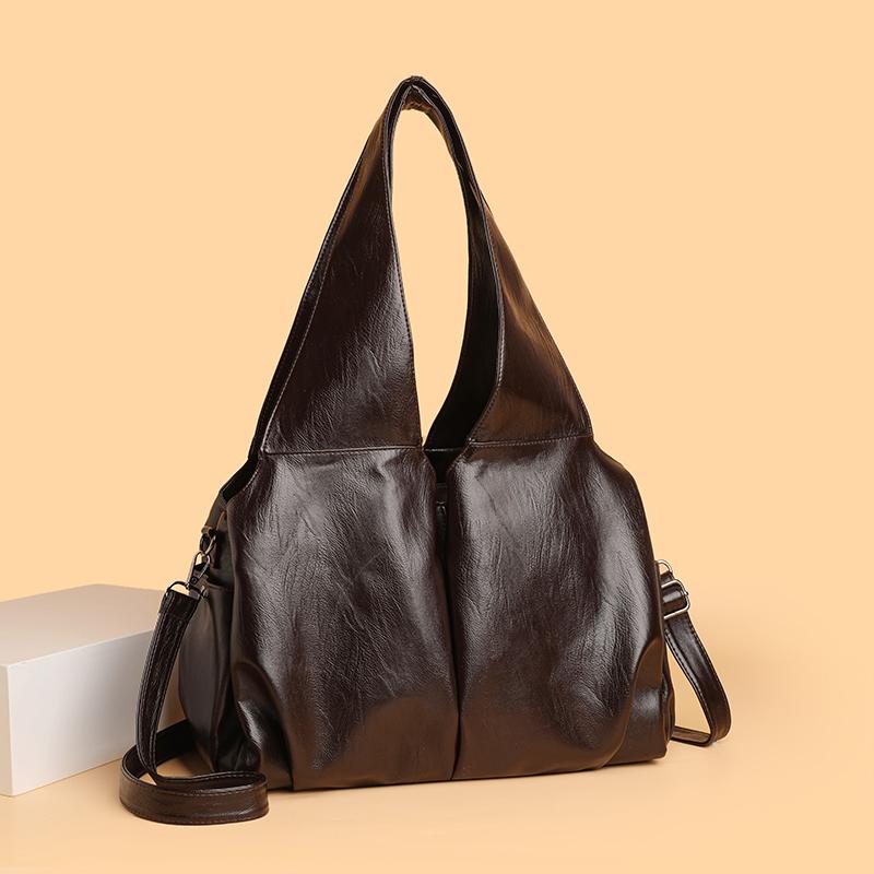 Mother Bag Large Capacity Shoulder Crossbody Bag Soft Leather Women's Tote Bag
