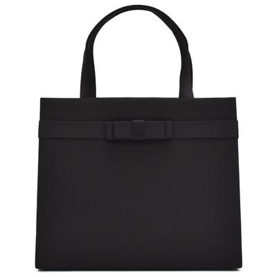 Plex Formal Bag, Ribbon Square Tote Handbag, Black, for Weddings, Funerals, School, and Special Occasions