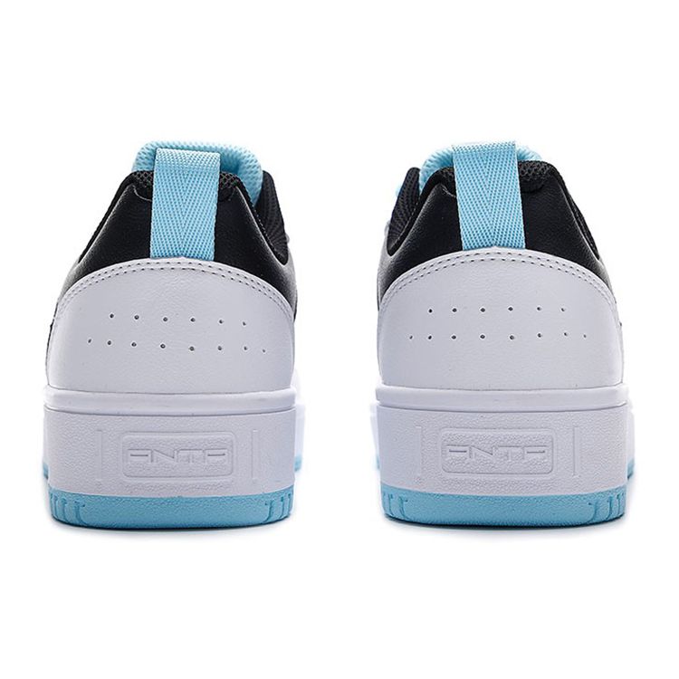 Anta Lifestyle Series Durable Breathable Low-Top Skate Shoes Men Sneakers White Black 912138012-1