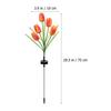 Solar Lights for Outside Garden Outdoor Decor Flower LED Tulip Pink Tulips Lawn Lamp