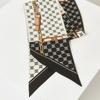 Daks Black Long Skinny Silk Scarf Dcsc5e025bk