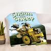 1pc Sheep Shaun Outdoor Blanket Lightweight Flannel, Soft & Warm, All-Season Use for Sofa, Outdoor, Camping, Living Room035