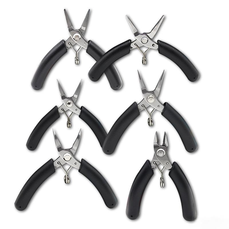 Jewelry Pliers Straight Long Nose Nippers Stainless Steel Toothless Sharp Mini Nose Pliers For Wire Bent Manual Diy Model Pliers