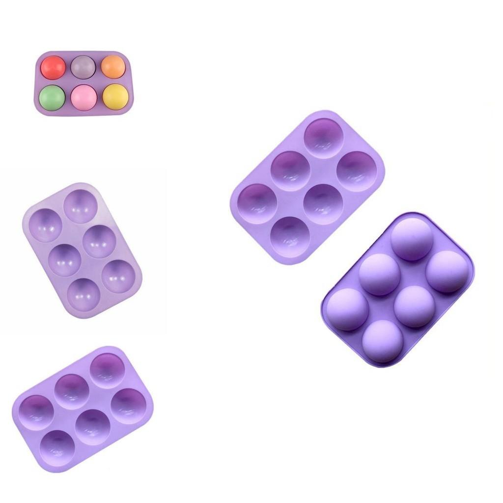 User-friendly 3d 6-holes Half Ball Silicone Mold For Effortless Chocolate And Cake Decorations