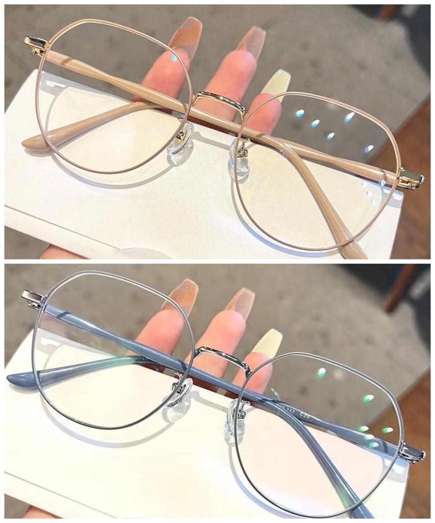 Korean Fashion Metal Frame Eyeglasses Anti Blue Light/Radiation Glasses for Women for Student