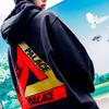 Palace Chi-Ferg Print Logo Hoodie Long Sleeve Sweatshirt Men Tops Black P17HD099