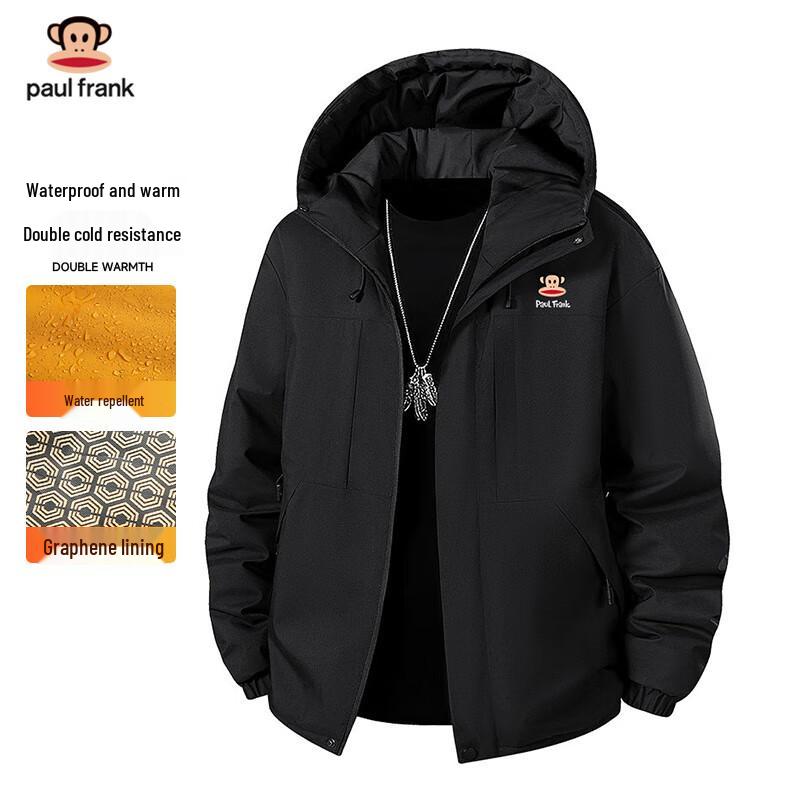 paul frank Męska zimowa pikowana kurtka z kapturem