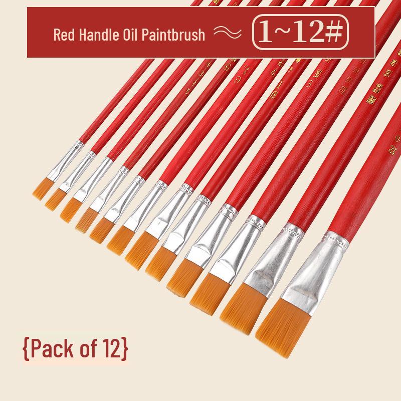 Nylon Brush Set for Oil, Watercolor, Gouache, Calligraphy & Painting