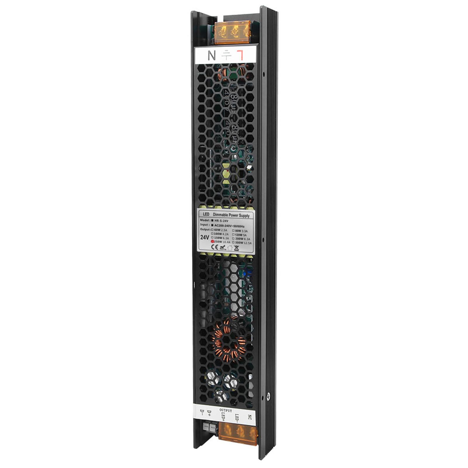 

250W Dimming Power Supply Aluminum Alloy Housing with SCR 0 10V PWM DALI Control Method24V 10.4A