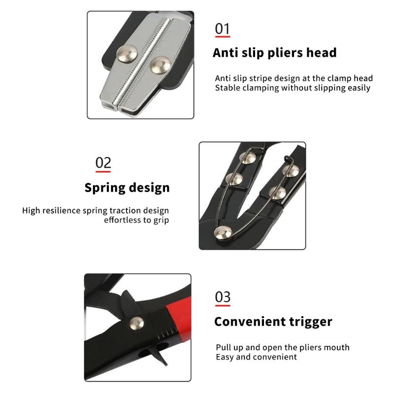 Heavy Duty Hose Clamp Tool Heat Treated 45 Steel Pinch Off Pliers for Durability Auto Mechanics Maintenance Applications