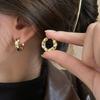 Irregular Pleated Lava Earrings for Women Retro French Earrings Design Simple Temperament Senior Fashion Luxury Jewelry Gift