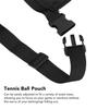 Tenniszubehör aus Polyester: Tennisballhalter, verstellbarer Hüftgurt, Netz-Hüfttasche, schwarze Balltasche