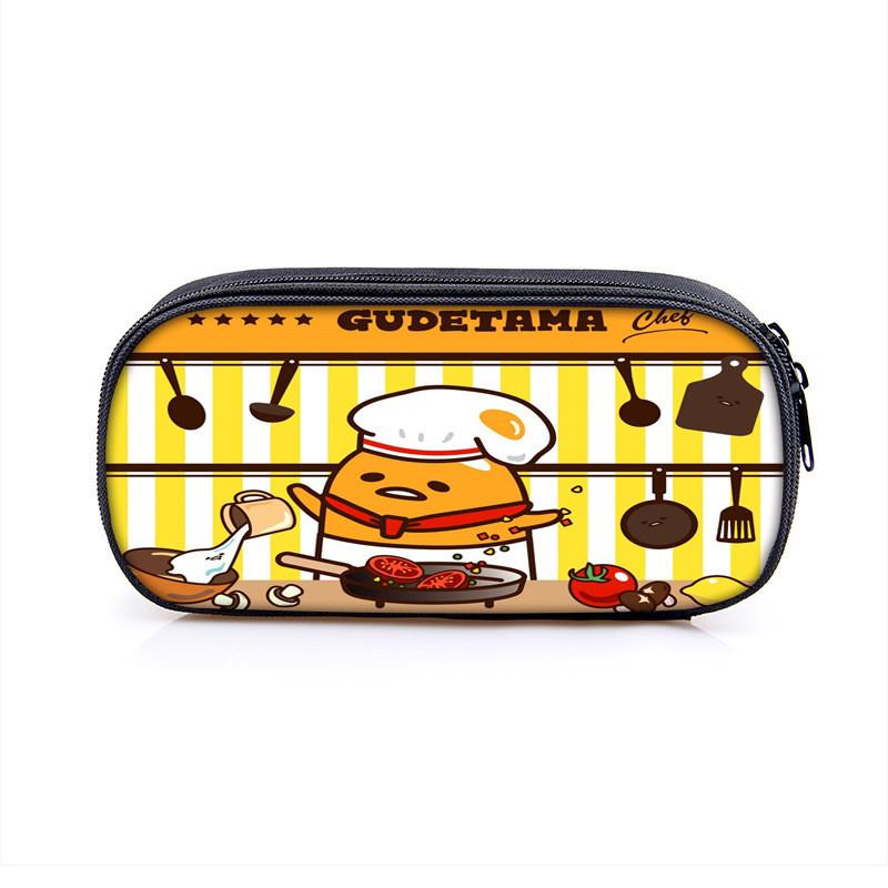 Gudetama Lazy Egg Cartoon Pen Bag With Large Capacity For Kids Students School Supplies