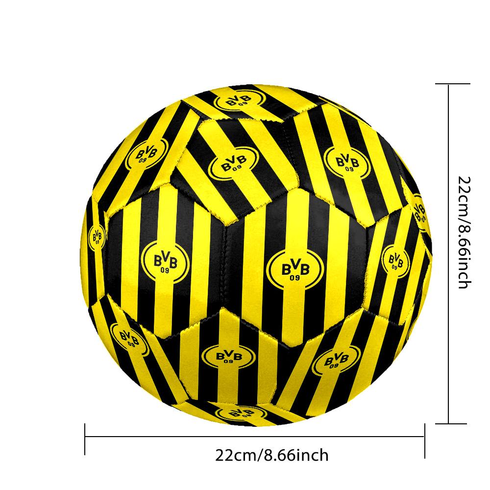 Pallone da Calcetto Indoor Borussia Dortmund Taglia 5 Colorato Per Tutte le Età Cucito a Macchina PVC Pronto per la Competizione Resistente Alto Rimbalzo