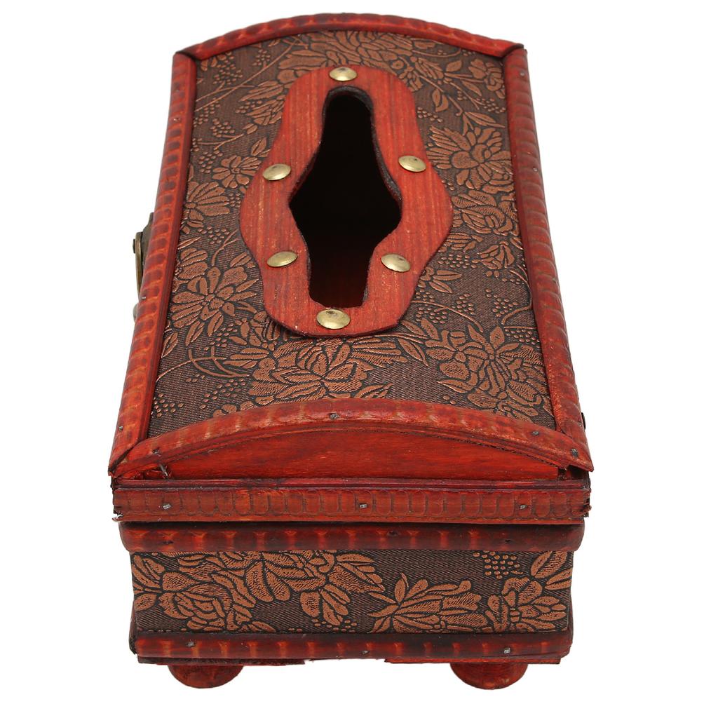 Retro Tissuebox Holz Schön Dekorative Handtuch Servietten Aufbewahrungsbox für Massagesalon
