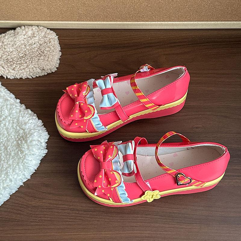 

Fashion High-heeled and Versatile Summer Princess Shoes Japanese Platform Round-toe Soft Girl Women s Leather Shoes 40