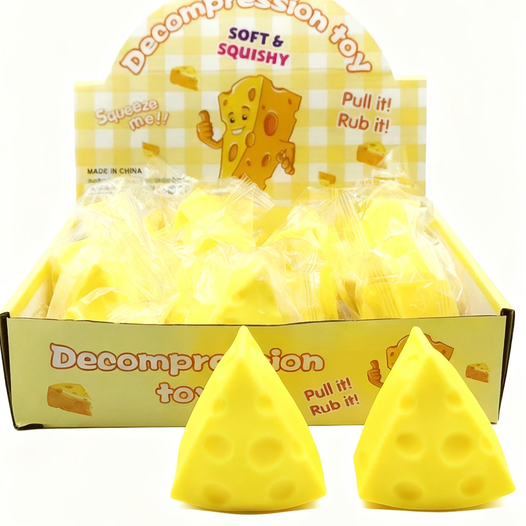 Topmix New Cute Cheese Squishy Toy, Novel Cheese Squeeze Toy, Perfect For Christmas And Party Favors