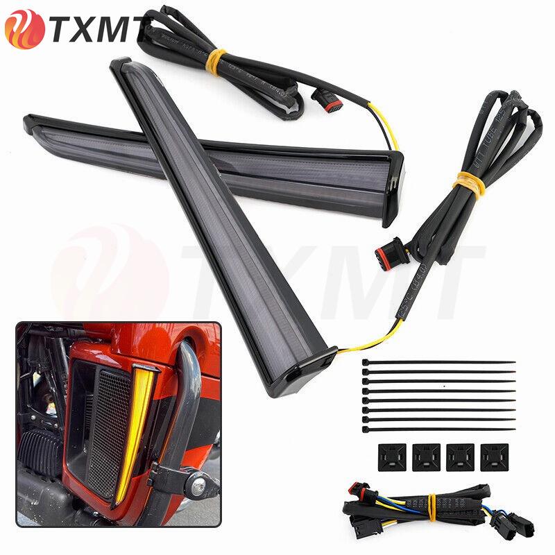 Harley CVO Road King Street Glide Leg Shield Lights & Turn Signals (2014-2023)