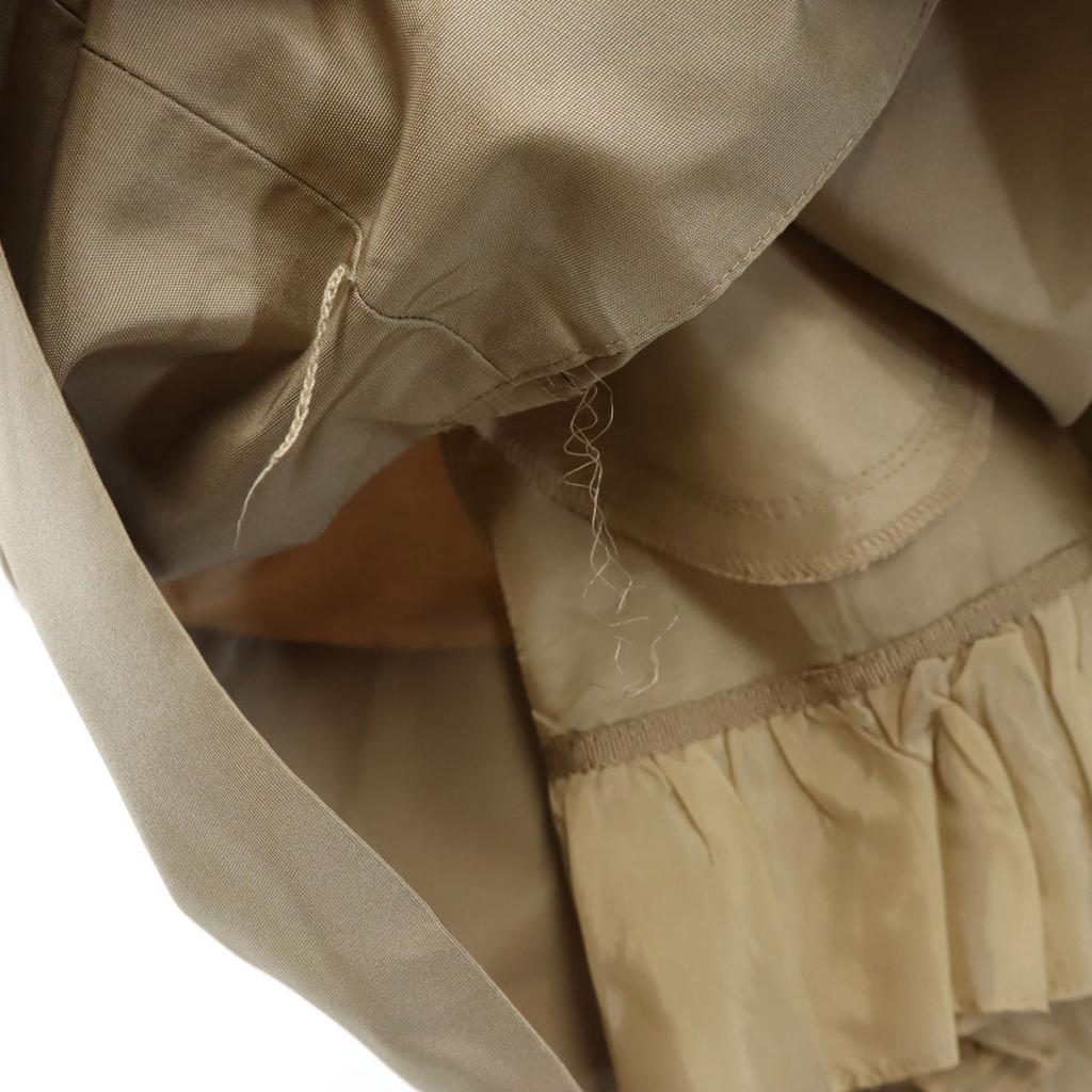 FOXEY Made in Japan Seiden-Midirock 42 Aschbeige Damen Gebraucht