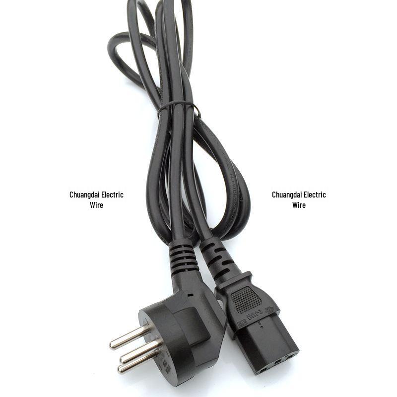 SII Israel Standard 3-Pin Clover Leaf Power Cord with 90-Degree Bend