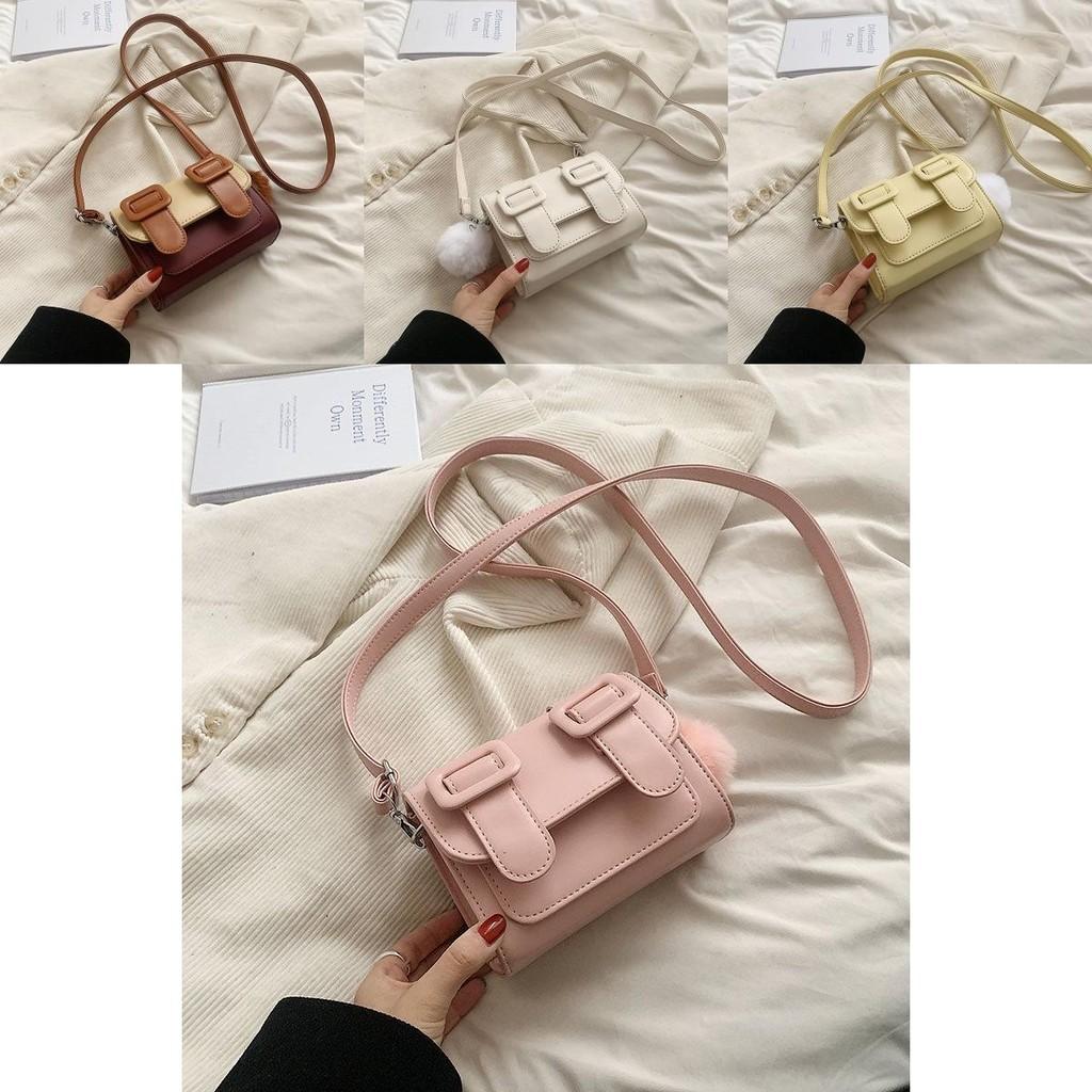 Chic French Style Small Crossbody Bag For Women Trendy Pu Leather Summer Essentials In Pink