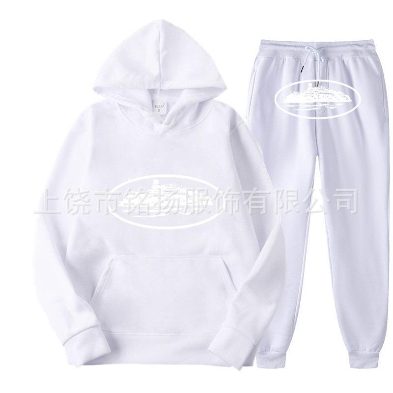 Corteiz Trendy Street Loose Hoodie Set Women's Beauty Hip-hop Skateboard Casual Top Men's Outfit