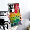 Watercolors Set Paint Palette Soft Phone Case For Samsung Galaxy S26 Ultra S25 Edge S24 FE S23 Plus S22 S21 + S20 Plating Anti-F