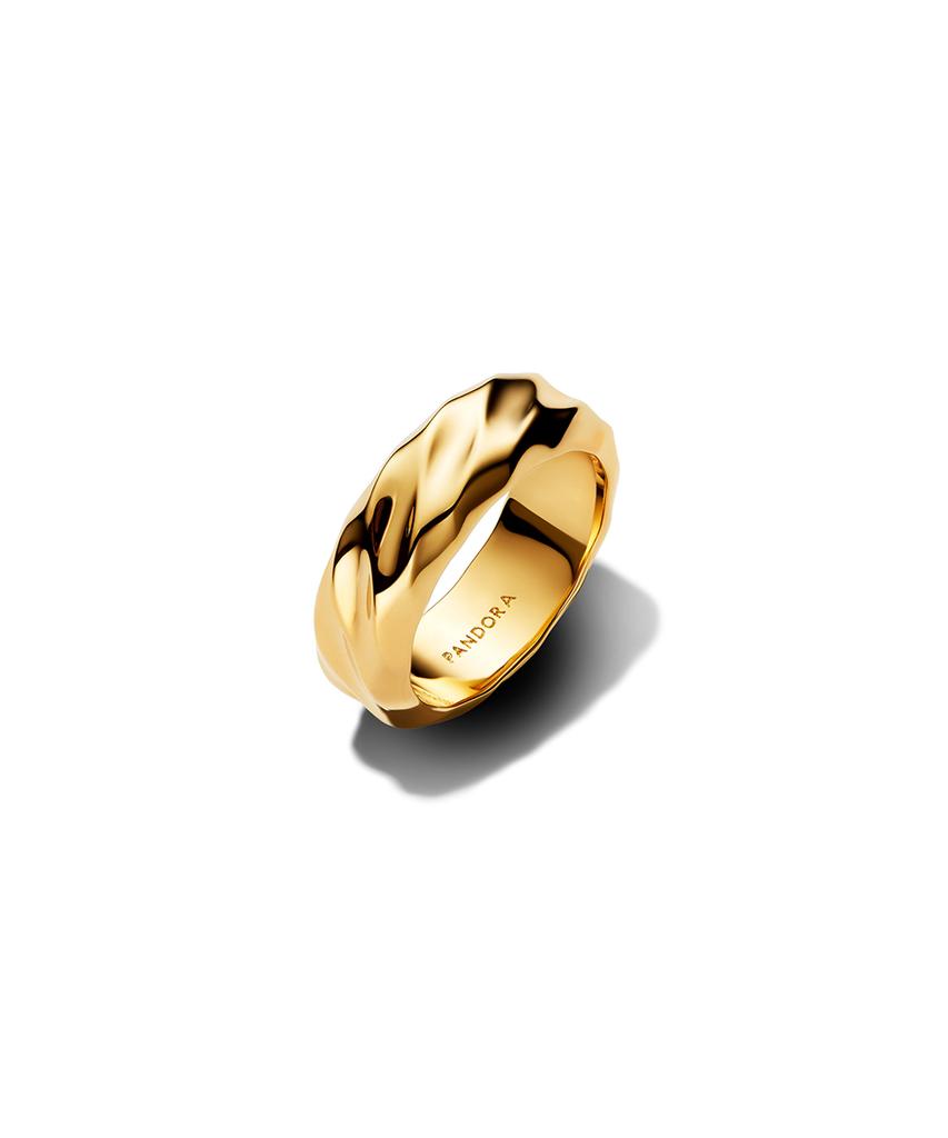 Pandora Rippled Wide Band Ring _163886C00