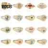 Electroplated Ring Finger Ring, Butterfly Heart Rabbit Pattern Band, Imitation Design Technology for Lover Daily Wear Accessories Special-shaped